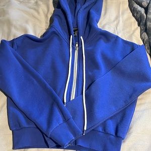 royal blue cropped hoodie forever 21